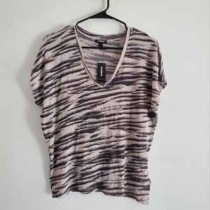 Express V-Neck Animal Blouse